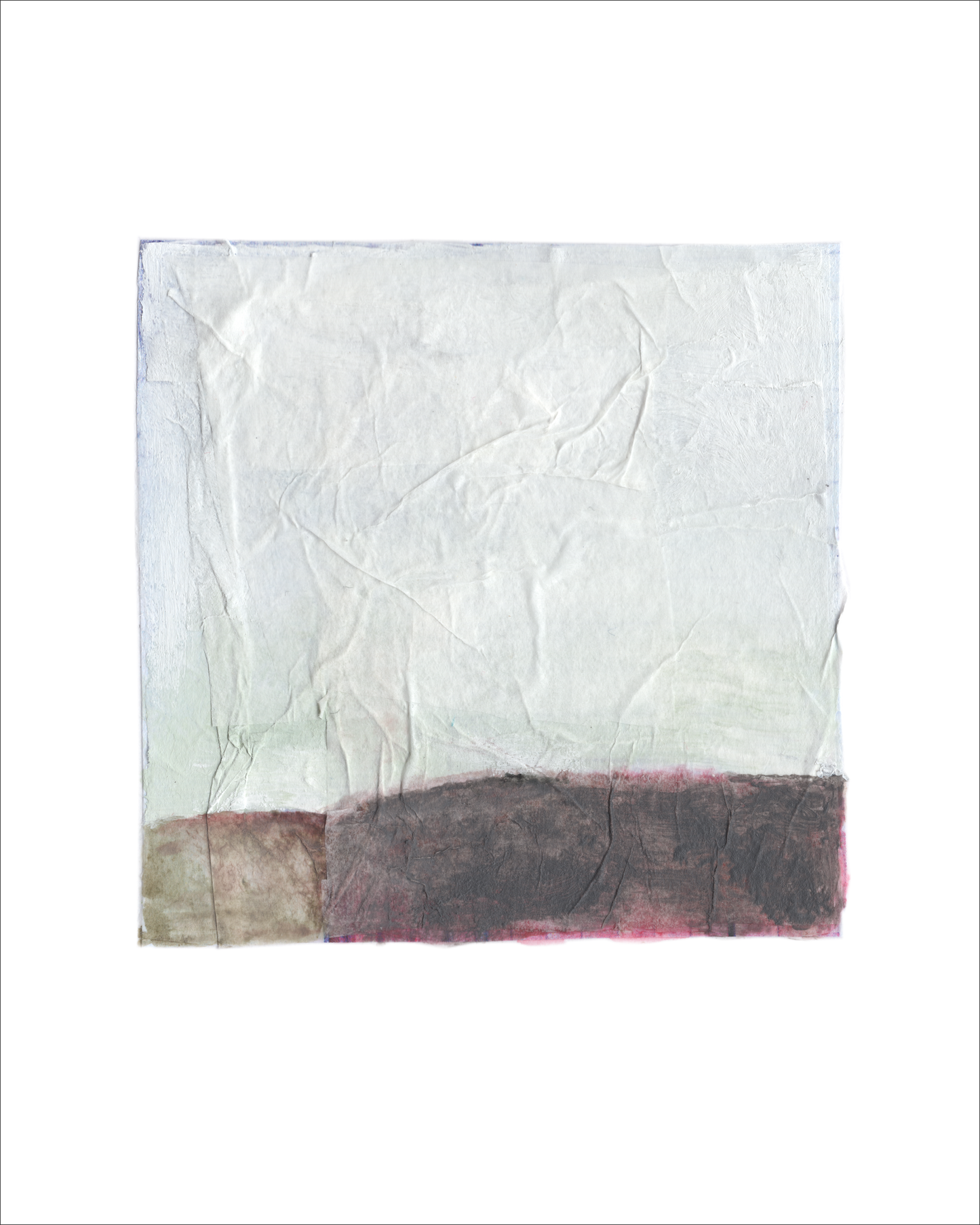 Paper Dream 2 - a soft abstract landscape art print by Libby Saylor in muted tones