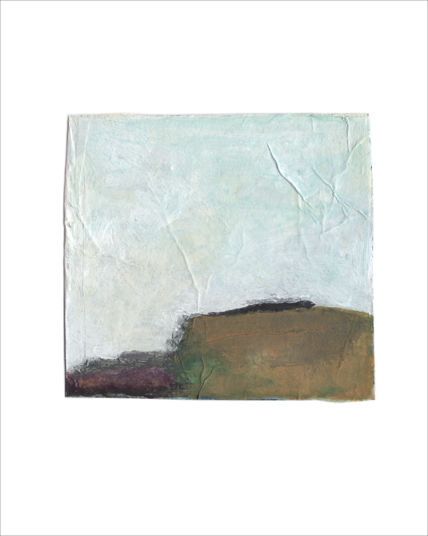Paper Dream 3 - a soft abstract landscape art print by Libby Saylor in muted tones