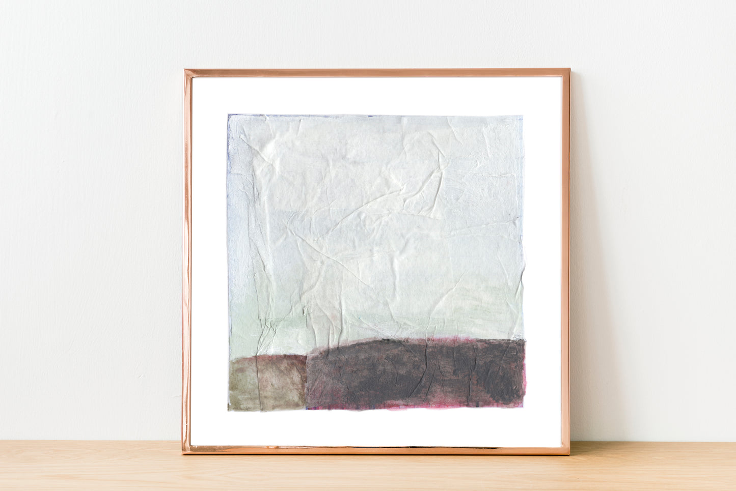 Paper Dream 2 - a soft abstract landscape art print by Libby Saylor in muted tones