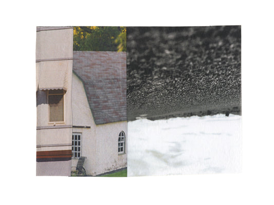 Abstract photo collage with windows and landscape themes.