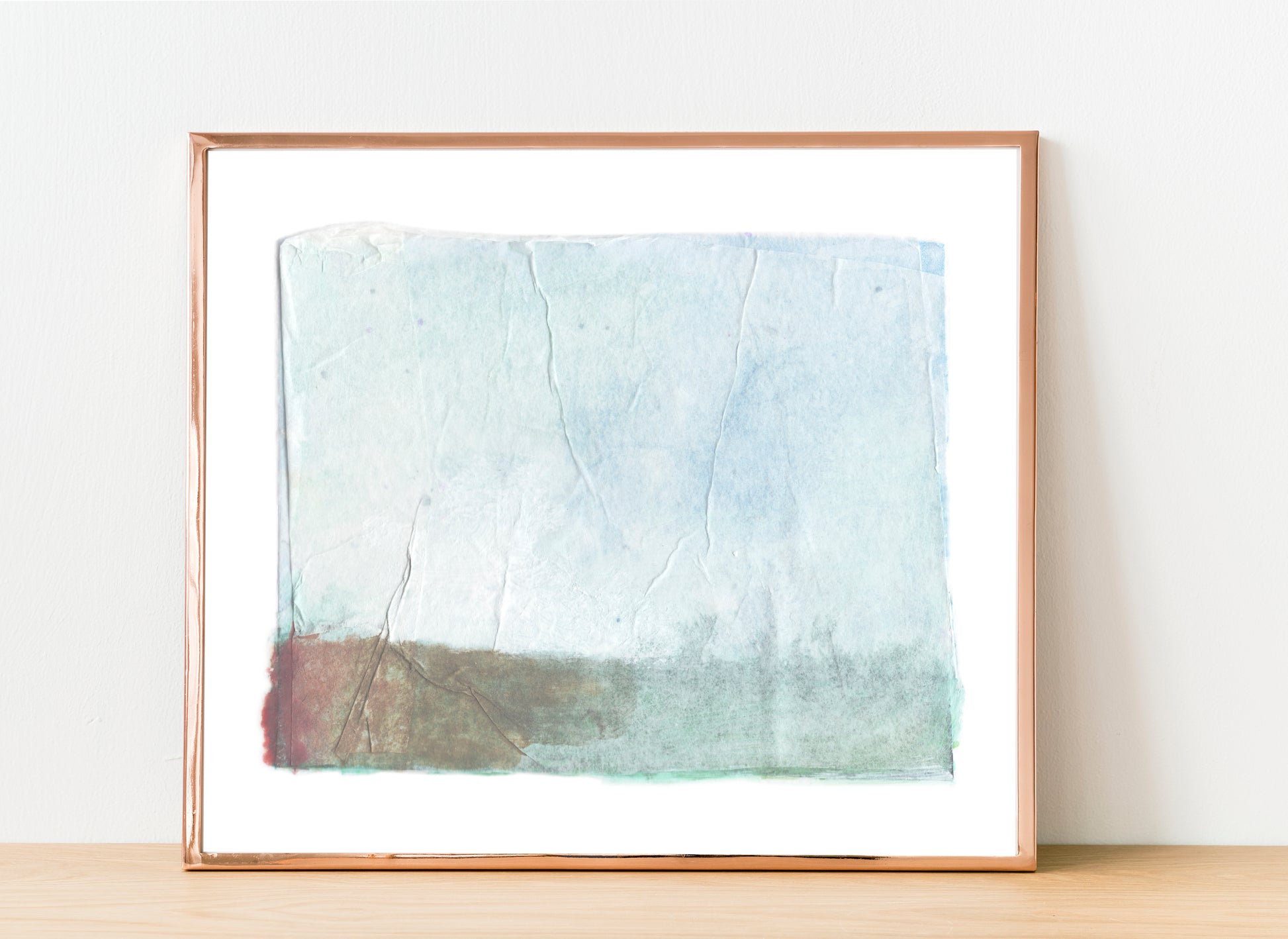 Paper Dream 1 - a soft abstract landscape art print by Libby Saylor in muted tones
