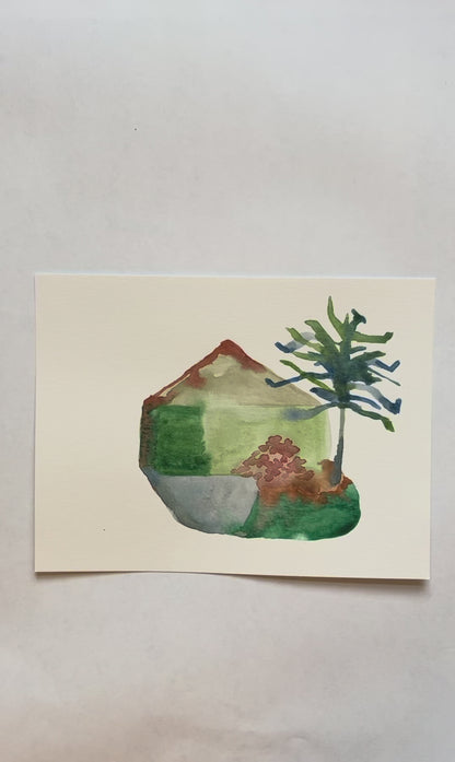 Groundskeeping - Original Handmade Work on Paper