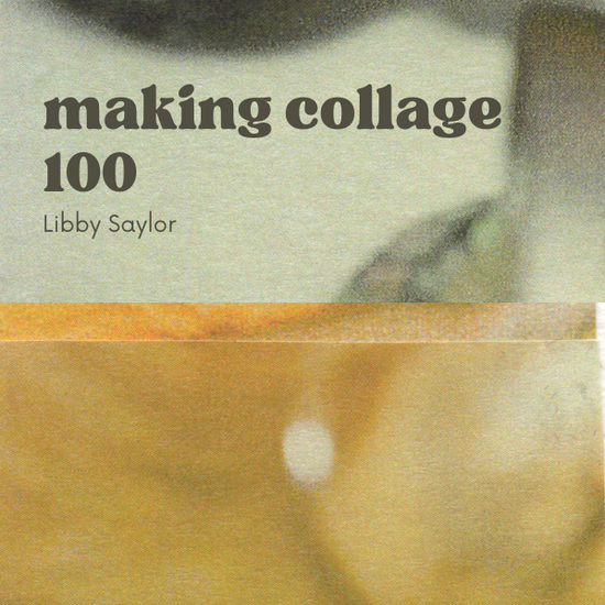 Video of the making of a gold and sage paper collage.