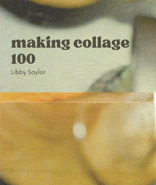 Video of the making of a gold and sage paper collage.