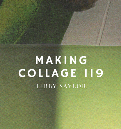 Video of a green paper collage being made.