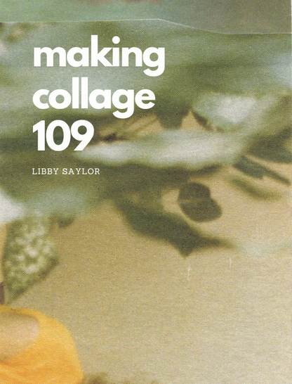 Making of small paper collage with vintage photography.